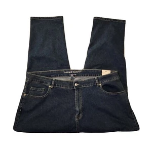 Laura Scott Classic Straight Mid-Rise Denim Jeans Size 24W Short NWT - Picture 1 of 5