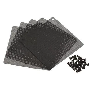 5pcs 140mm Computer Fan Filter Grills Mesh Dustproof Case Cover Screws Black - Photo 1/5