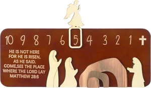 Easter Empty Tomb Resurrection Scene Wooden Easter Countdown Decor Jesus Sign Ti - Picture 1 of 12
