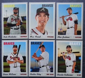 2019 Topps Heritage High Number Atlanta Braves Base Team Set Baseball Card - Picture 1 of 2