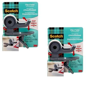 Scotch Clip & Twist Tape Dispenser - 2 Pack - Picture 1 of 2