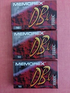 Lot 3 K7 audios vierges neuves cellophanées MEMOREX DBX FERRIC 90 .Port gratuit - Photo 1/3