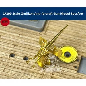 Oerlikon Flakgeschütz im Maßstab 1:200 für Missouri Iowa Schiffsmodell 8 Teile/Set - Bild 1 von 6