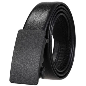 HJones Classic Men's PU Leather Belt Automatic Buckle Belt Ratchet Strap Gift - Foto 1 di 6