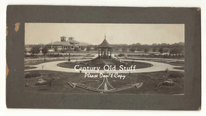 Cabinet Card Photo - City Park in Denver, CO, with Floral Pavilion and Casino - Picture 1 of 2