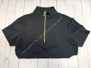 Tailored Sportsman ICEFIL Kurzarm Ziptop Shirt - Schwarz/Gold Reißverschluss - Bild 1 von 2