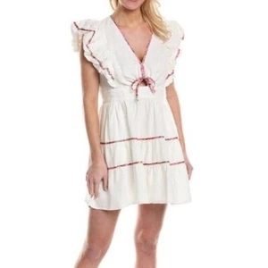 CROSBY Kleid by Mollie Burch Holcomb Leinenmischung Minikleid off white Gr. S Neu mit Etikett - Bild 1 von 11