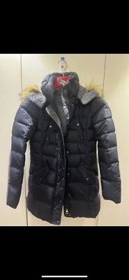 Abrigo Plumas Marco Polo Azul Marino Mujer Talla XXS/32 - Imagen 1 de 4