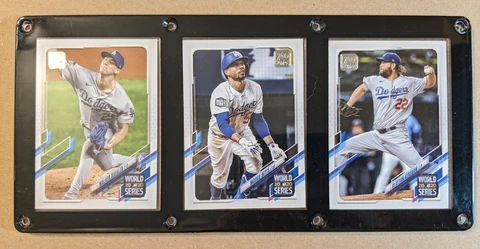LOS ANGELES DODGERS 3 CARD PLAQUE WALKER BUEHLER MOOKIE BETTS CLAYTON KERSHAW Cover