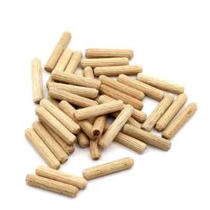 WOODEN DOWELS 6mm 30mm Beechwood Hardwood Dowel Chamfered Fluted Wood pegs (142) - Picture 1 of 1