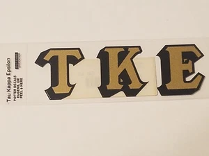 Tau Kappa Epsilon Sticker Letters for Outside Glass - Potter Decal 4" x 1.5" - Picture 1 of 1