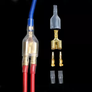 10 Sets 1 Female 2 Male 4.0 Bullet Crimp Terminal Electrical Wire Connector Tool - Picture 1 of 12