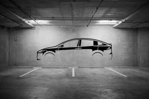 Silhoutte of a Model X Elektro Garage Wandtattoo - Bild 1 von 1