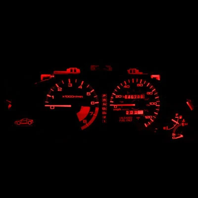 RED Gauge Cluster + Climate control Led Kit For Honda Civic del sol 1993-1997 - Image 1 of 4