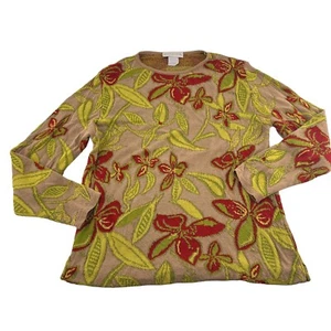 Doncaster Women's Sweater size Medium Colorful Floral Pullover - Picture 1 of 4