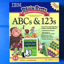 IBM Brain Bytes ABCs & 123s PC Mac/windows Numbers Phonics Kids Game