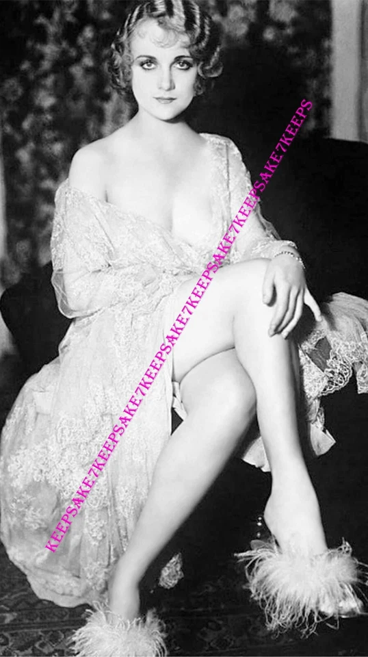 YOUNG CAROLE LOMBARD IN A LACE NIGHTY CLEAVAGE AND THIGHS LEGGY PHOTO A-CL60 - Image 1 of 1