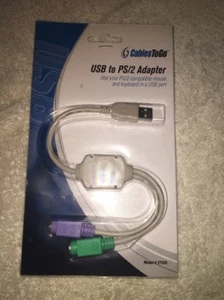 C2G 27225 1FT USB TO PS/2 KEYBOARD/MOUSE ADAPTER CABLE-BRAND NEW-SHIPS N 24 HRS - Picture 1 of 3