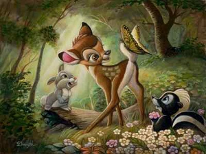 Walt Disney Fine Art Bob Doucette Signed Ltd Ed 195 Bambi's First Butterfly - Picture 1 of 1