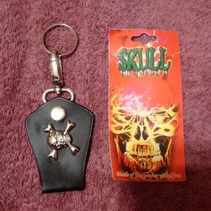 Skull Brand Belt Loop Keyholder Fine Pewter(Skull/Bones) - Picture 1 of 2