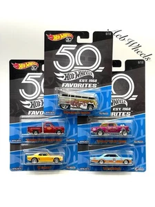 Hot Wheels 50th Favorites Full Set of 5 Cars #6- #10  - Picture 1 of 3