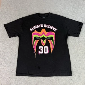 Camisa WWE Ultimate Warrior Adulto XL Negra Always Believe Legends Máscara Lucha Libre - Imagen 1 de 10