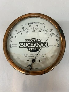 Vintage Standard Thermometer Co. Boston USA Fahrenheit "Buchanan Electric Store" - Bild 1 von 4