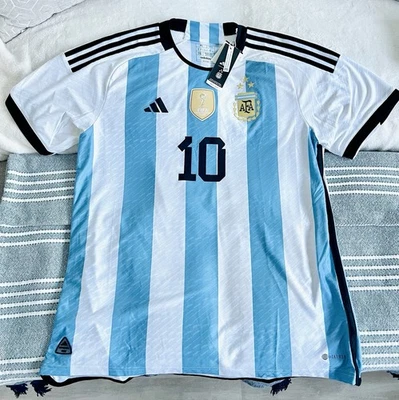 Adidas World Cup 3 STAR Argentina Home MESSI Jersey 2022 Size XL 100% Authentic - Image 1 of 4