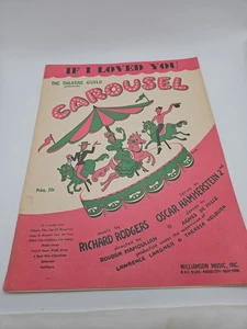 VTG Sheet Music "If I Loved You" Carousel Rodgers & Hammerstein Musical 1955 - Picture 1 of 3