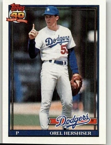 1991 Topps Orel Hershiser #690b Los Angeles Dodgers - Picture 1 of 2