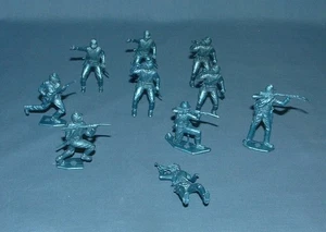 VINTAGE PLASTIC SOLDIER FIGURES (10) - MPC - USED - Picture 1 of 3
