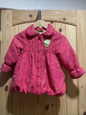 Penelope Mac girls pink and green coat size 5 girls - Image 1 of 4