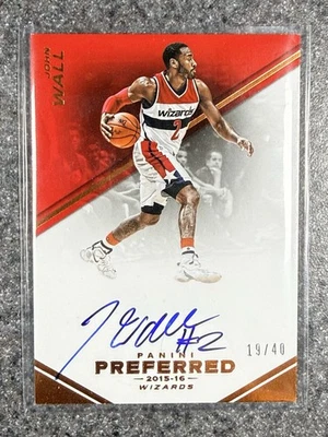 John Wall 2015-16 Panini Preferred Autograph Bronze /40 Wizards On Card Auto - Image 1 of 2