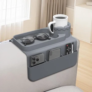 PANZIYU Couch Cup Holder Tray, Silicone Sofa Armrest organizer with Assesory ... - Picture 1 of 7