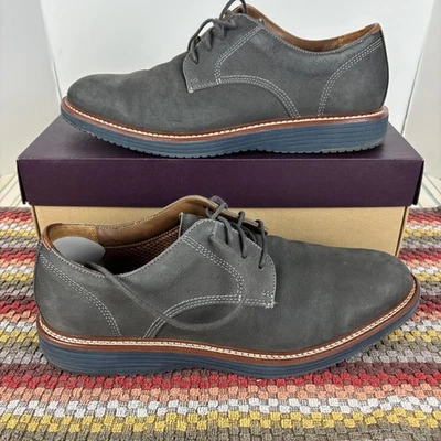 Johnston & Murphy Upton Plain Toe Shoes Mens Size 11 Gray Nubuck Oxford Dress - Image 1 of 4
