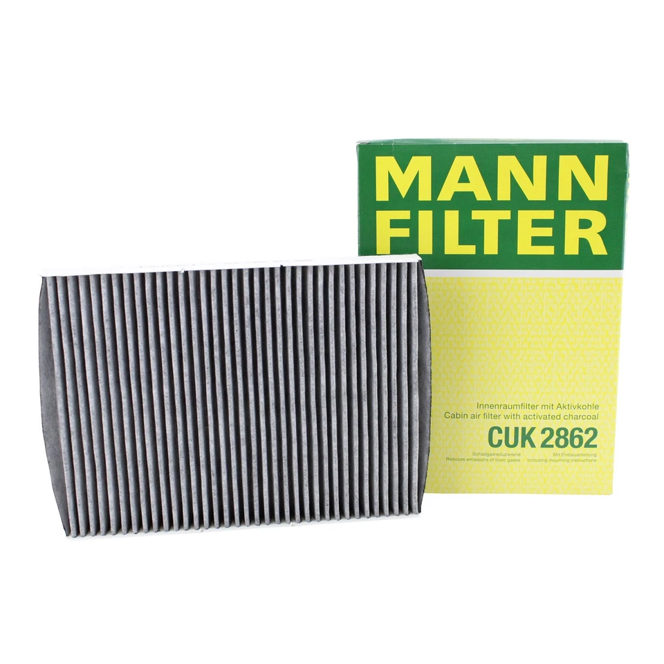 Filtro de aire de cabina carbón Mann CUK2862 para VW Golf Jetta Beetle Audi TT Quattro Foto 1 de 4