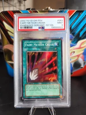 2002 Yugioh  Fairy Meteor Crush PSV-063 1st Edition Super Rare PSA 9 Mint - Image 1 of 2