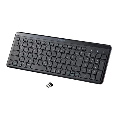 ELECOM TK-QT30DMBK Wireless Keyboard, Quiet, with Numeric Keypad, Thin, Compact - Image 1 of 4