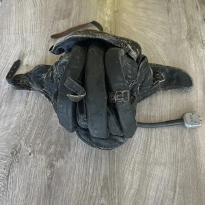 Vintage  Winter Ww2 Era Pilot Helmet Leather Original Soviet USSR Mic Connect - Picture 1 of 7