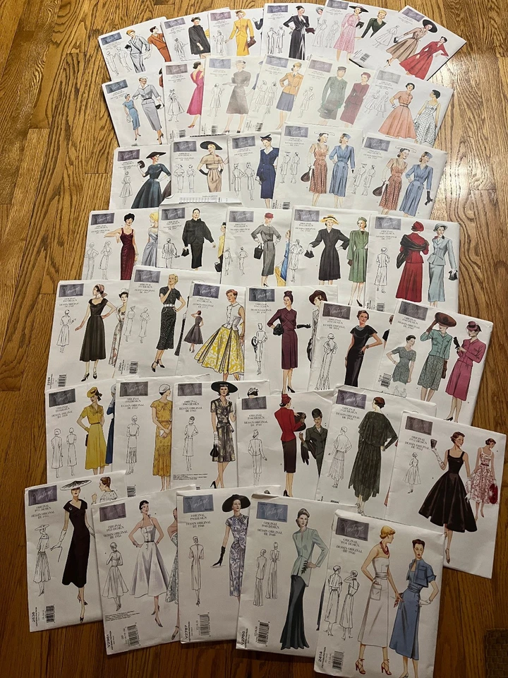 Lote de 39 vestidos Vogue modelo vintage patrones de costura sin cortar 12-14-16 Foto 1 de 1