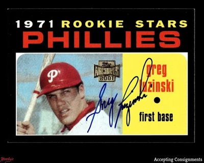 2001 Topps Archives Autograph #66 Greg Luzinski '71 Topps AUTO PHILLIES - Image 1 of 2
