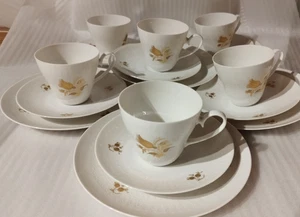 6x Kaffee Gedeck  Studio Linie  Romanze  weiß gold Jubiläum Wiinblad Kuchentelle - Bild 1 von 10