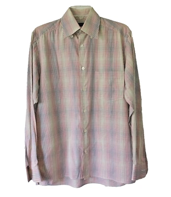 Ermenegildo Zegna Shirt Size Small Made In Italy 100% Cotton Striped Button Up - Image 1 of 4