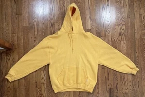 Vintage 2000s Y2K Russell Athletic Hoodie Pullover Yellow Men’s size L - Picture 1 of 7