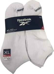 Reebok® Men's 6 Pack Big and Tall Low Cut Socks, XL Fit Shoe Size 12-16 - Picture 1 of 8