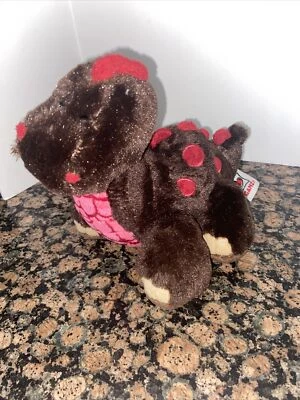 Ganz Cocoa Dinosaur Webkinz Brown Pink Stuffed Animal Plush Toy 9" No Code HM338 - Image 1 of 2