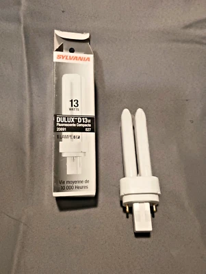 Sylvania CF13DD/827 Dulux D Bulb 13W Fluorescent 20691 New - Image 1 of 2