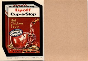 1975 Topps, Wacky Packs Sitickers, Lipoff Slop (A10)
