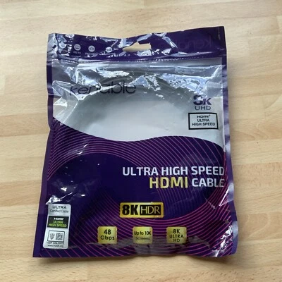 Kenable 010920 1m HDMI Cable 2.1 - Gold-Plated BNIP - Image 1 of 4