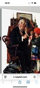 DOCTOR AND THE DOLL BY NORMAN ROCKWELL 40x45in signed